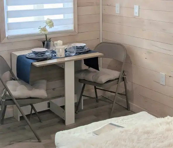 Sunset Rustic Cottage 2 cottage interior at Field and Fern - cozy rustic accommodation near Tatamagouche and Ski Wentworth